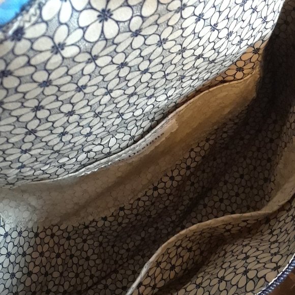 Handmade Dark Denim Shoulder Bag Purse Vintage Quilt - Blues - Picture 6 of 7